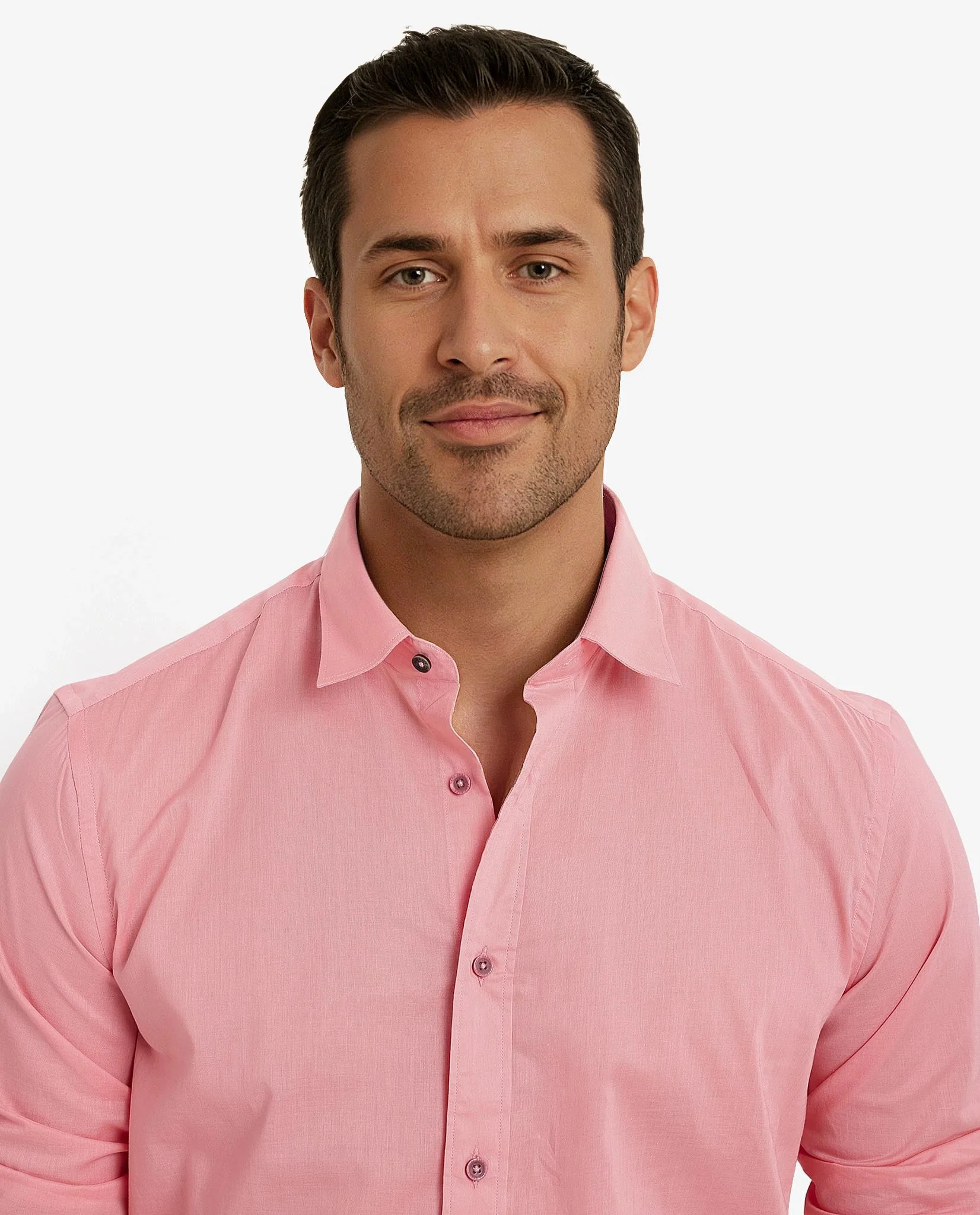 Rare Rabbit Men's Fullslee Coral Cotton Plain Tailored Fit Full Sleeve Collared Shirt - Image 7