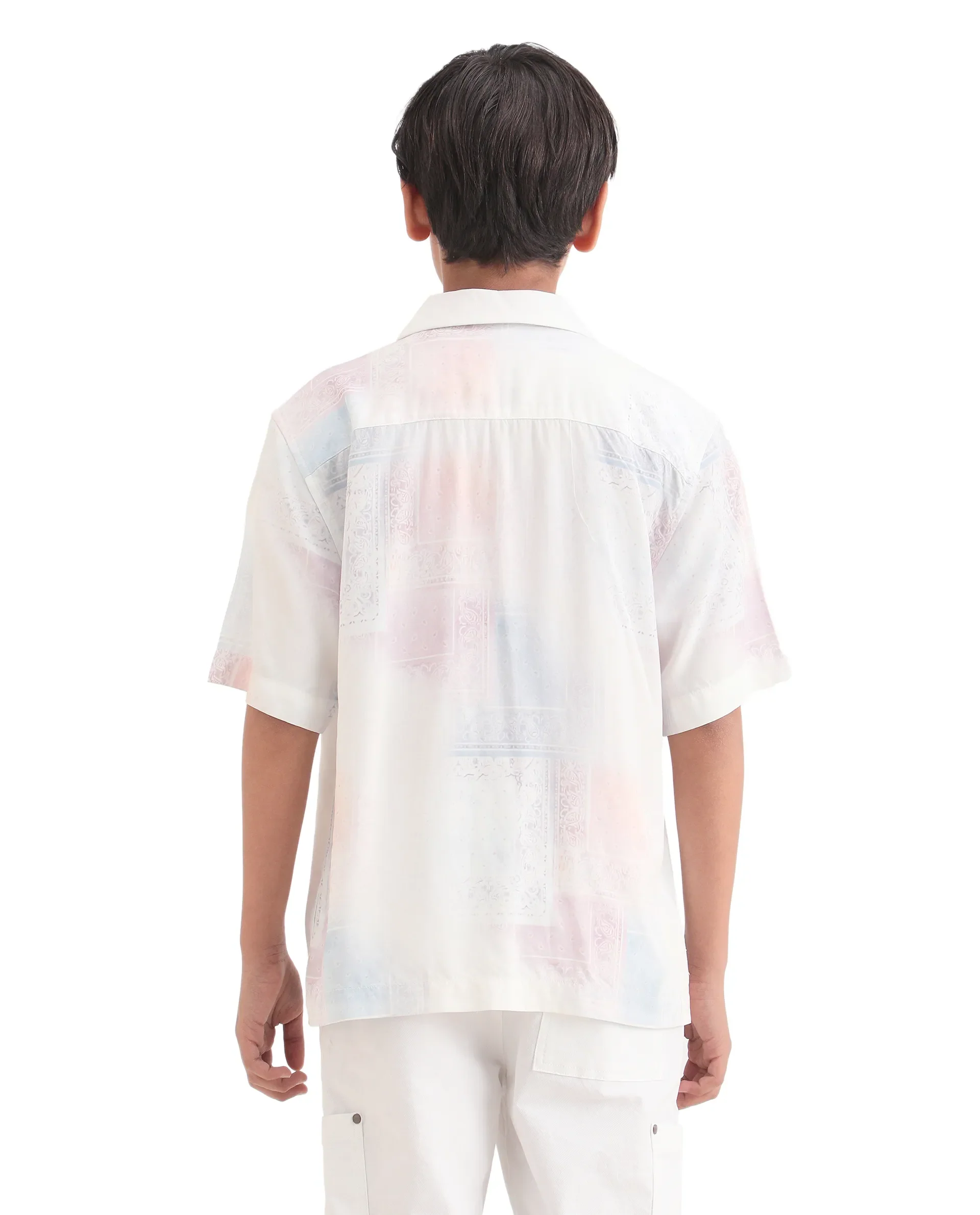 Rare Ones Kids Adrin-S Off White Viscose Button Closure Boxy Fit Shirt - Image 7