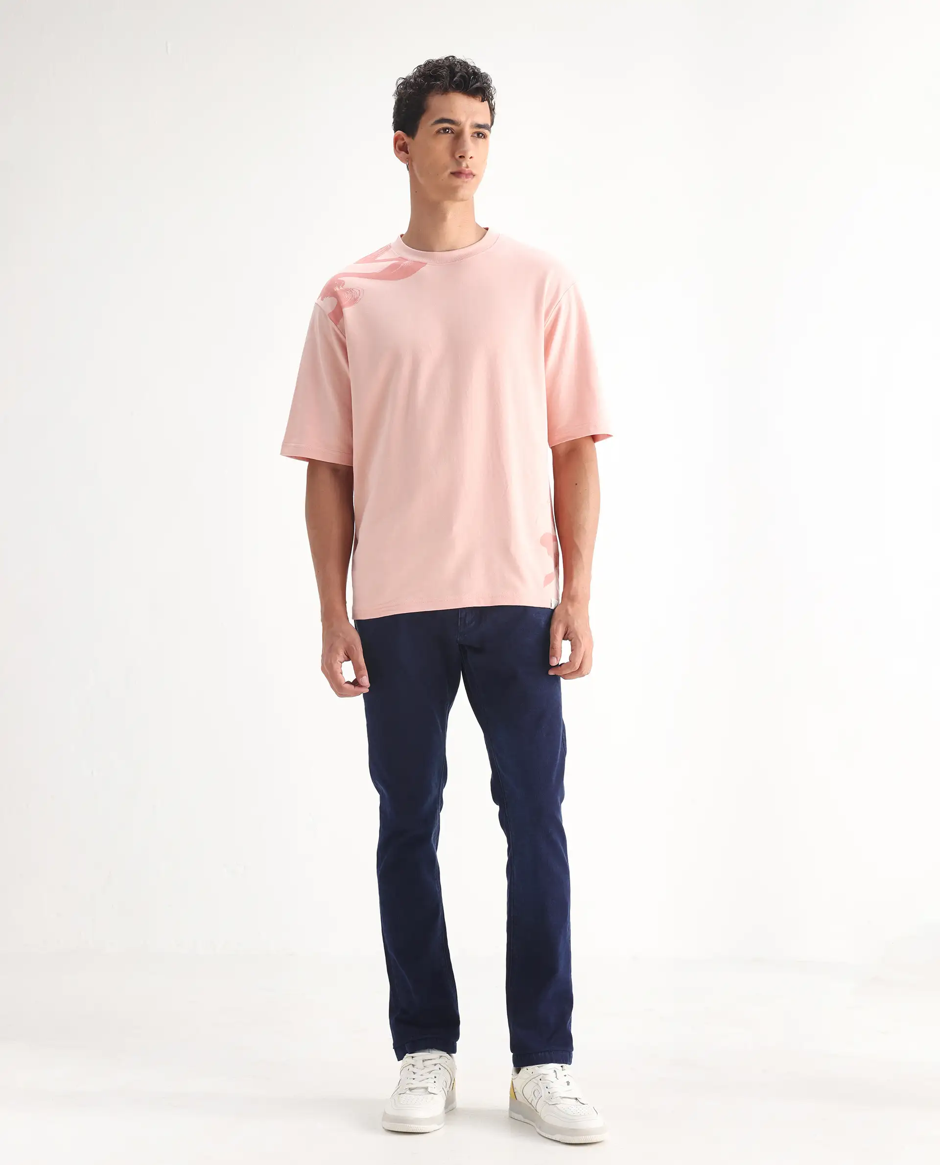 Rare Rabbit Men's Repp Blue Cotton Plain Hawk Slim Fit Jeans - Image 3