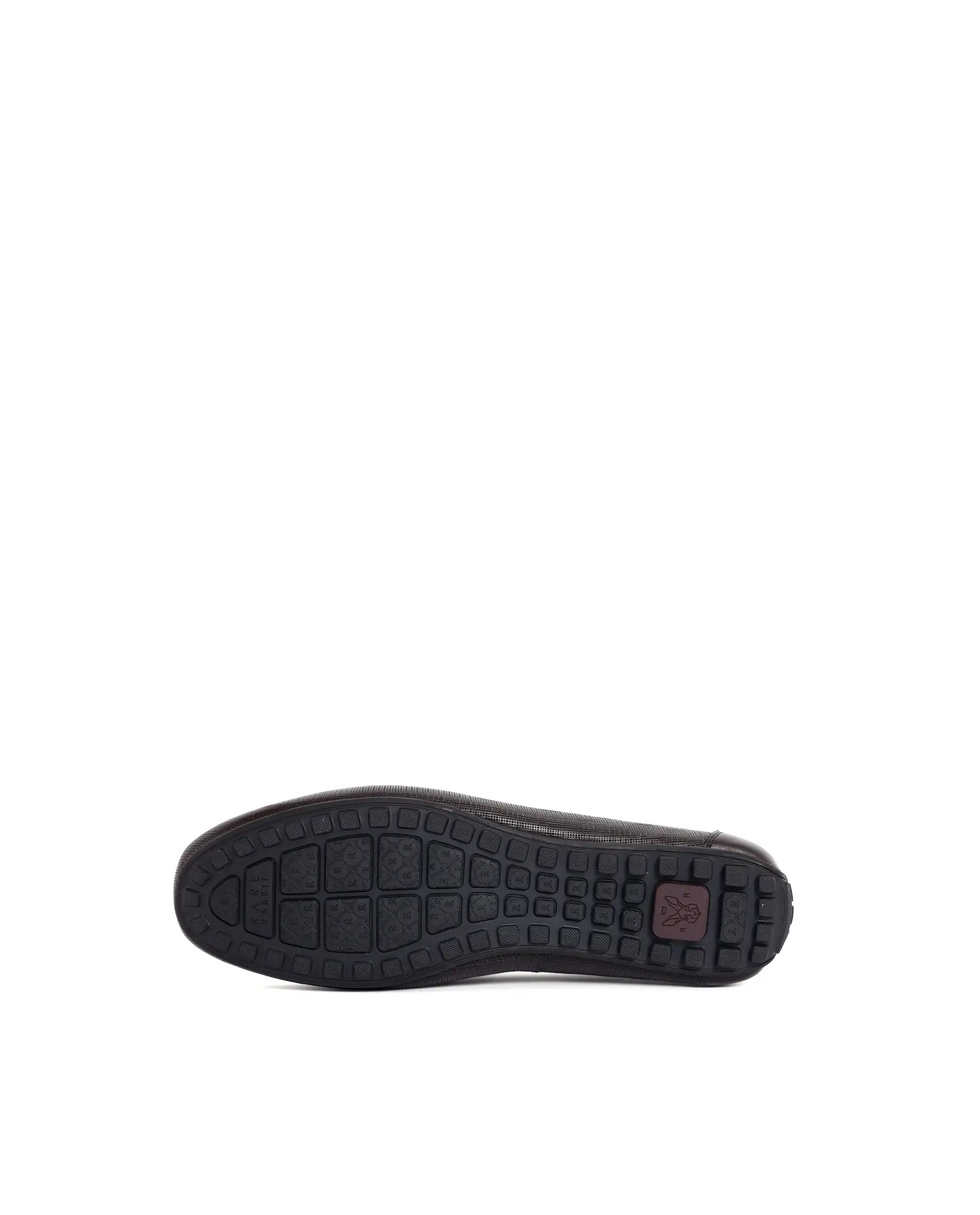 Rare Rabbit Men's Saffian Brown Slip-On Textured Genuine Leather Driver Moccasin - Image 7