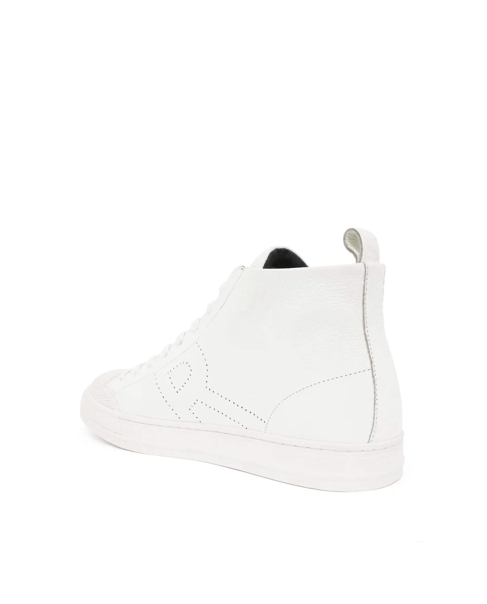 Rare Rabbit Mens Sauron Hi Pro White Premium Milled Leather Lace Up High Top Round Toe Sneaker Shoes - Image 10