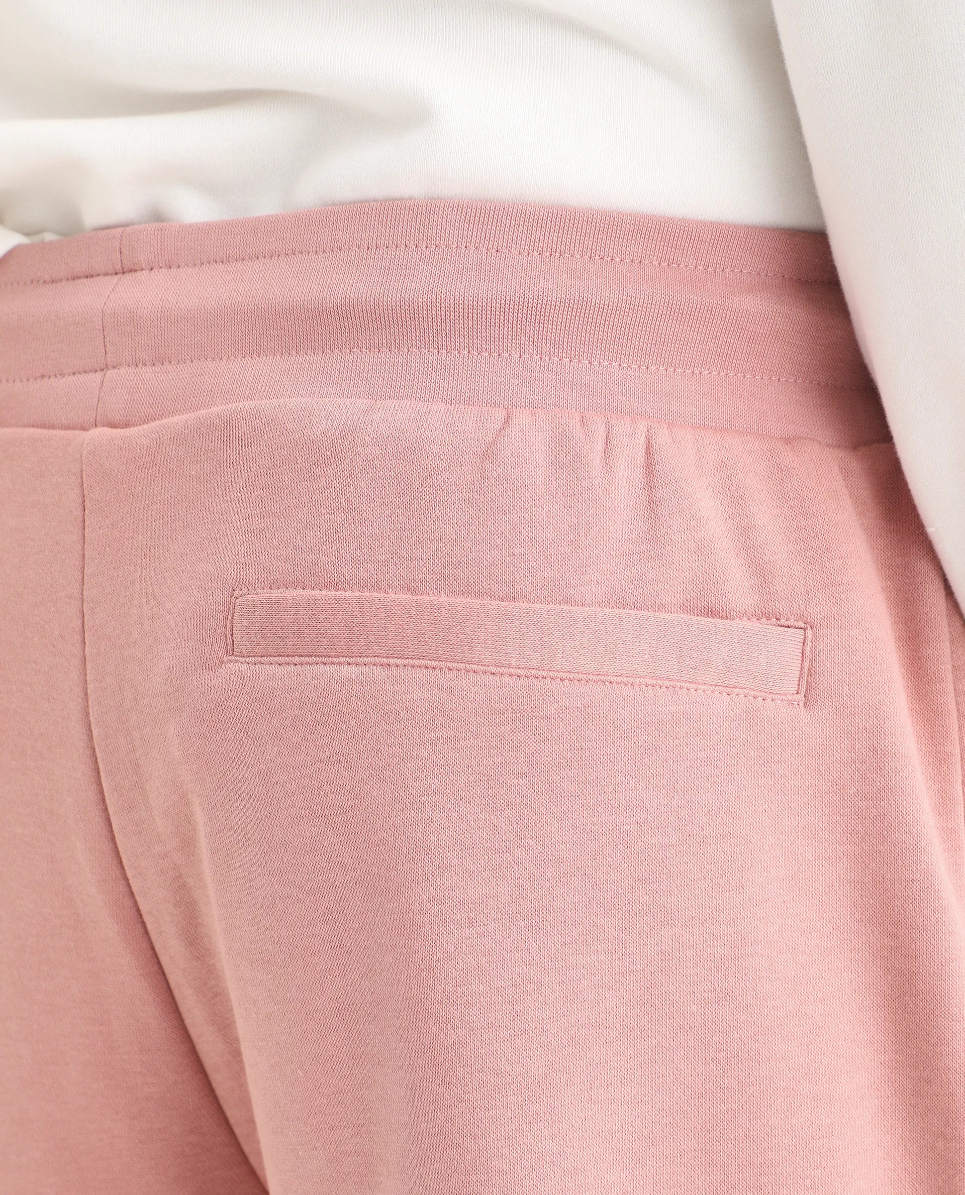 Rare Rabbit Men's Titan Pink Cotton Plain Regular Fit Joggers - Image 5