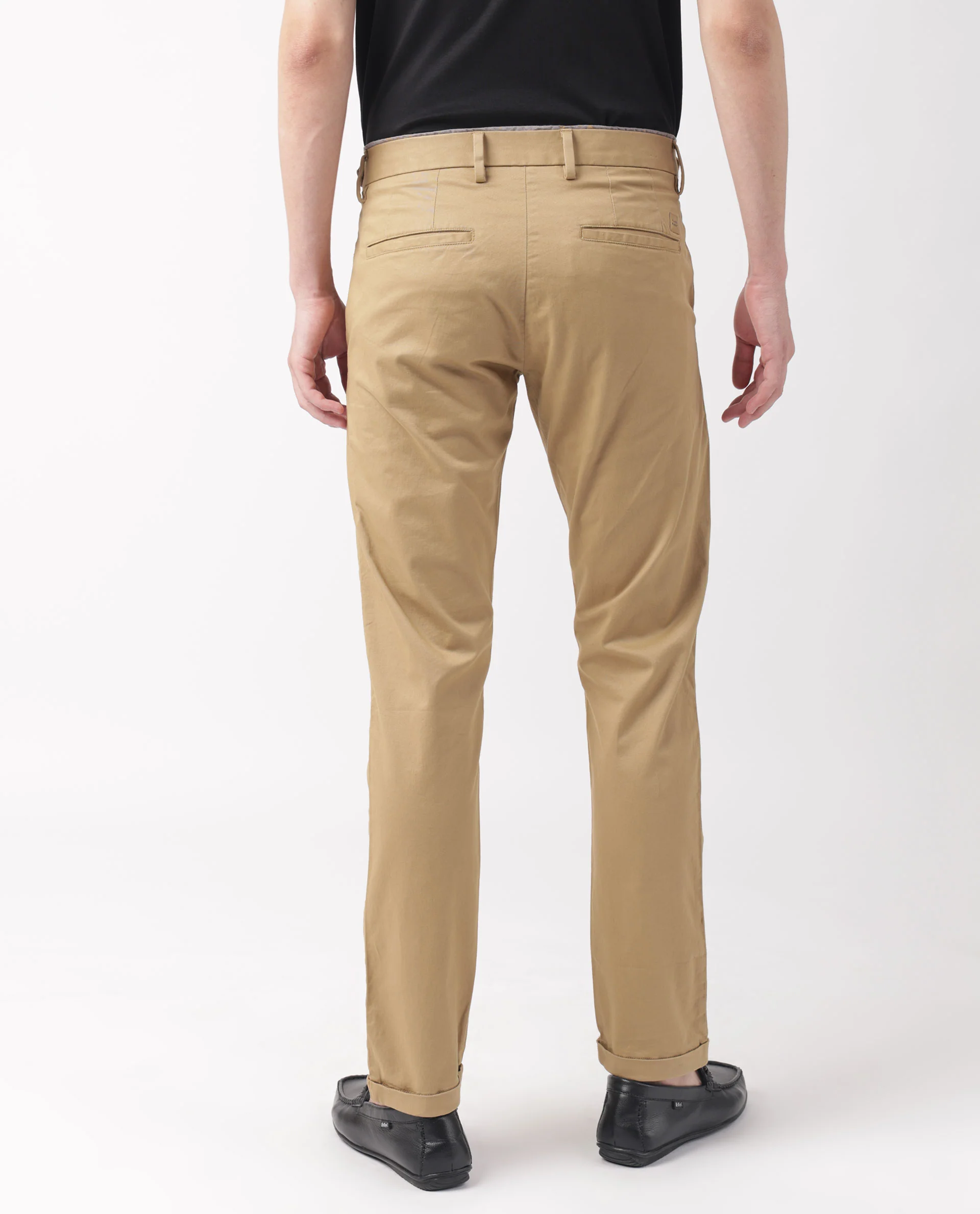 Rare Rabbit Men's Trews-1 Khaki Cotton Plain Regular Fit Trouser - Image 10