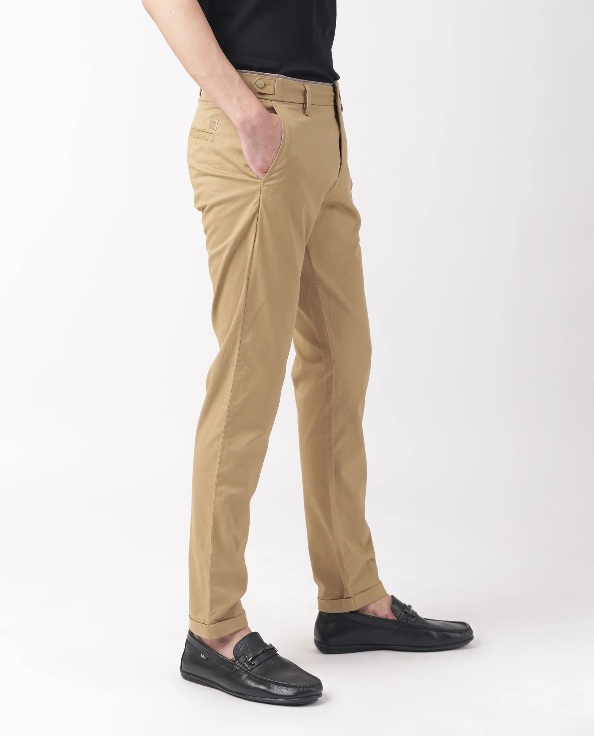 Rare Rabbit Men's Trews-1 Khaki Cotton Plain Regular Fit Trouser - Image 6